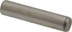 Made in USA - 3/16" Diam x 7/8" Pin Length Grade 8 Alloy Steel Standard Dowel Pin - Bright Finish, C 47-58 & C 60 (Surface) Hardness, 4,150 Lb (Single Shear), 8,300 Lb (Double Shear) Breaking Strength, 1 Beveled & 1 Rounded End - Top Tool & Supply