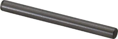 Made in USA - 3/16" Diam x 2" Pin Length Grade 8 Alloy Steel Standard Dowel Pin - Bright Finish, C 47-58 & C 60 (Surface) Hardness, 4,150 Lb (Single Shear), 8,300 Lb (Double Shear) Breaking Strength, 1 Beveled & 1 Rounded End - Top Tool & Supply