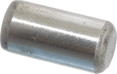 Made in USA - 5/16" Diam x 5/8" Pin Length Grade 8 Alloy Steel Standard Dowel Pin - Bright Finish, C 47-58 & C 60 (Surface) Hardness, 11,500 Lb (Single Shear), 23,000 Lb (Double Shear) Breaking Strength, 1 Beveled & 1 Rounded End - Top Tool & Supply