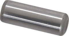 Made in USA - 5/16" Diam x 7/8" Pin Length Grade 8 Alloy Steel Standard Dowel Pin - Bright Finish, C 47-58 & C 60 (Surface) Hardness, 11,500 Lb (Single Shear), 23,000 Lb (Double Shear) Breaking Strength, 1 Beveled & 1 Rounded End - Top Tool & Supply