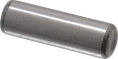 Made in USA - 5/16" Diam x 1" Pin Length Grade 8 Alloy Steel Standard Dowel Pin - Bright Finish, C 47-58 & C 60 (Surface) Hardness, 11,500 Lb (Single Shear), 23,000 Lb (Double Shear) Breaking Strength, 1 Beveled & 1 Rounded End - Top Tool & Supply