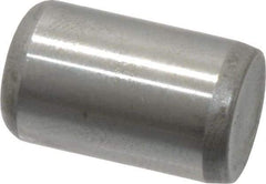 Made in USA - 3/8" Diam x 5/8" Pin Length Grade 8 Alloy Steel Standard Dowel Pin - Bright Finish, C 47-58 & C 60 (Surface) Hardness, 16,550 Lb (Single Shear), 33,100 Lb (Double Shear) Breaking Strength, 1 Beveled & 1 Rounded End - Top Tool & Supply