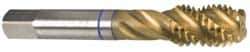 Guhring - #10-32 UNF 3 Flute 3B Modified Bottoming Spiral Flute Tap - Powdered Metal, TiN Finish, 2-3/8" OAL, Right Hand Flute, Right Hand Thread, Series 3999 - Top Tool & Supply