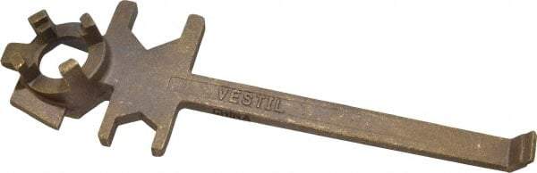 Vestil - 12" Long Bronze Drum Plug Wrench - For Use with All Types of Industrial Drum Plugs and Bungs in Metal or Plastic - Top Tool & Supply