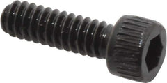 Made in USA - #4-40 UNC Hex Socket Drive, Socket Cap Screw - Alloy Steel, Black Oxide Finish, Fully Threaded, 3/8" Length Under Head - Top Tool & Supply