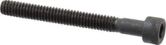 Made in USA - #8-32 UNC Hex Socket Drive, Socket Cap Screw - Alloy Steel, Black Oxide Finish, Partially Threaded, 1-1/2" Length Under Head - Top Tool & Supply