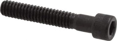 Made in USA - 1/4-20 UNC Hex Socket Drive, Socket Cap Screw - Alloy Steel, Black Oxide Finish, Partially Threaded, 1-1/2" Length Under Head - Top Tool & Supply