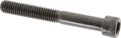 Made in USA - 3/8-16 UNC Hex Socket Drive, Socket Cap Screw - Alloy Steel, Black Oxide Finish, Partially Threaded, 3" Length Under Head - Top Tool & Supply