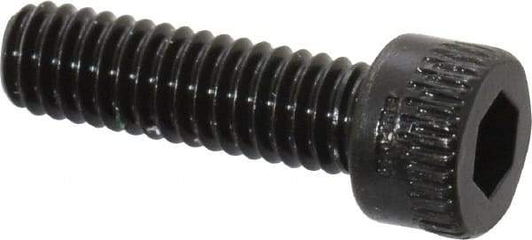 Made in USA - #6-40 UNF Hex Socket Drive, Socket Cap Screw - Alloy Steel, Black Oxide Finish, Fully Threaded, 1/2" Length Under Head - Top Tool & Supply