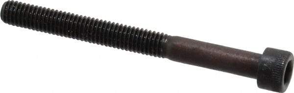 Made in USA - #10-32 UNF Hex Socket Drive, Socket Cap Screw - Alloy Steel, Black Oxide Finish, Partially Threaded, 2" Length Under Head - Top Tool & Supply