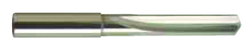 6mm Dia. - Carbide Straight Flute 4XD Drill-130Â° 4-Facet Point-Coolant-Bright - Top Tool & Supply