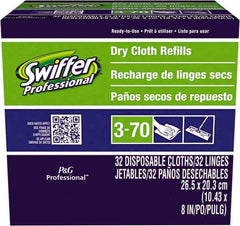 Swiffer - White Mop Refill - 8" Long x 10-5/8" Wide Head, Microfiber Head - Top Tool & Supply