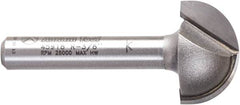 Amana Tool - 3/4" Cut Diam, 7/16" Length of Cut, 2 Flute Core Box Edge Profile Router Bit - Carbide-Tipped, 1/4" Shank Diam, 1-3/4" OAL, Uncoated - Top Tool & Supply