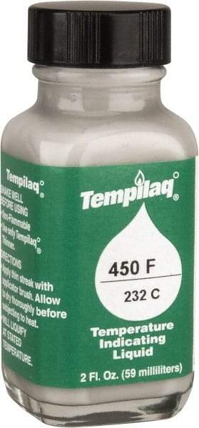 Tempil - 450°F Temp Indicating Liquid - 2 Ounce Container, 232°C - Top Tool & Supply