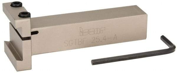 Iscar - Tool Block Style SGTBF, 1.26" Blade Height, 5" OAL, 1.9"& OAH, Indexable Cutoff Blade Tool Block - 1" Shank Height, 1" Shank Width, Reversible, Series Self Grip - Top Tool & Supply