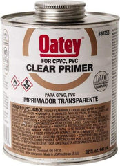 Oatey - 32 oz All Purpose Primer/Cleaner - Clear, Use with PVC - Top Tool & Supply