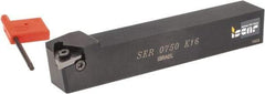 Iscar - External Thread, Right Hand Cut, 3/4" Shank Width x 3/4" Shank Height Indexable Threading Toolholder - 5" OAL, K 16 Insert Compatibility, SE Toolholder, Series SER - Top Tool & Supply