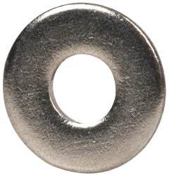 Value Collection - #4 Screw, Grade 316 Stainless Steel Standard Flat Washer - 1/8" ID x 5/16" OD, 0.031" Thick, Plain Finish - Top Tool & Supply