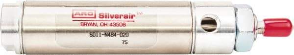 ARO/Ingersoll-Rand - 2" Stroke x 1/2" Bore Double Acting Air Cylinder - 10-32 Port, 10-32 Rod Thread, 200 Max psi, -40 to 160°F - Top Tool & Supply