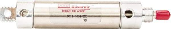 ARO/Ingersoll-Rand - 6" Stroke x 2" Bore Double Acting Air Cylinder - 1/4 Port, 1/2-20 Rod Thread, 200 Max psi, -40 to 160°F - Top Tool & Supply