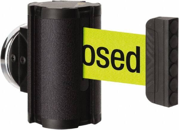 Lavi Industries - 3-1/2" High x 2-1/2" Long x 2-1/2" Wide Magnetic Wall Mount Barrier - Aluminum, Powdercoat Finish, Black, Use with Magnetic Wall Mount Barriers - Top Tool & Supply