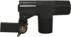 Control Devices - 1/2" Pipe, PVC, Angle Pattern-Double Seat, Mechanical Float Valve - 100 psi, MNPT End Connections - Top Tool & Supply