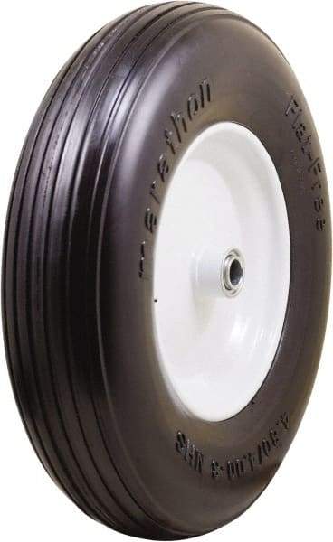 Marathon Industries - 3-45/64" Wide x 15-1/2" High x 4" Deep Flat Free Hand Truck Tire - 500 Lb Load Capacity - Top Tool & Supply