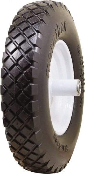 Marathon Industries - 3-45/64" Wide x 15-1/2" High x 6" Deep Flat Free Hand Truck Tire - 500 Lb Load Capacity - Top Tool & Supply