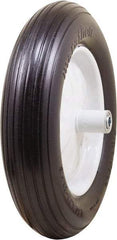 Marathon Industries - 3-45/64" Wide x 15-1/2" High x 6" Deep Flat Free Hand Truck Tire - 500 Lb Load Capacity - Top Tool & Supply