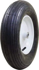 Marathon Industries - 3-25/64" Wide x 15-1/2" High x 4" Deep Pneumatic Hand Truck Tire - 400 Lb Load Capacity - Top Tool & Supply