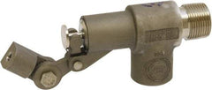 Control Devices - 3/4" Pipe, Stainless Steel, Angle Pattern-Single Seat, Mechanical Float Valve - 85 psi, MIP End Connections - Top Tool & Supply