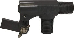 Control Devices - 3/8" Pipe, PVC, Angle Pattern-Double Seat, Mechanical Float Valve - 100 psi, MNPT End Connections - Top Tool & Supply