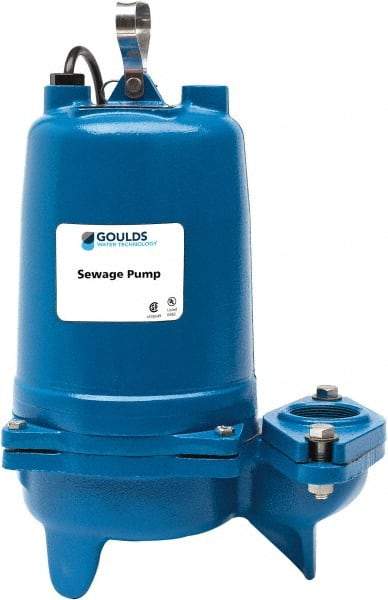 Goulds Pumps - 1 hp, 460 Amp Rating, 460 Volts, Single Speed Continuous Duty Operation, Sewage Pump - 3 Phase, Cast Iron Housing - Top Tool & Supply