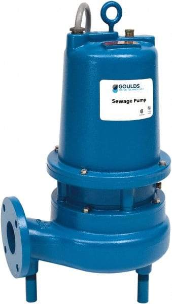 Goulds Pumps - 3 hp, 460 Amp Rating, 460 Volts, Single Speed Continuous Duty Operation, Sewage Pump - 3 Phase, Cast Iron Housing - Top Tool & Supply