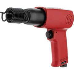 Chicago Pneumatic - 3,000 BPM, 2.6 Inch Long Stroke, Pneumatic Chipping Hammer - 25 CFM Air Consumption, 1/4 NPT Inlet - Top Tool & Supply