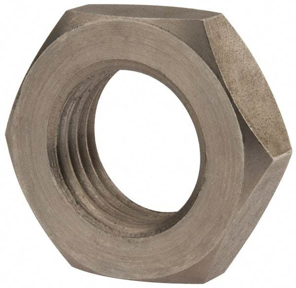 Value Collection - M27x3.00 Metric Coarse Stainless Steel Right Hand Hex Jam Nut - 41mm Across Flats, 13.5mm High, Uncoated - Top Tool & Supply