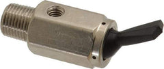 Specialty Mfr - 1/8M Non Exhaust Toggle Valve - 0.15 CV Rate, 150 Max psi, Detented Actuator - Top Tool & Supply