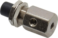 Specialty Mfr - 10-32 Non Exhaust Push Button Valve - 0.1 CV Rate, 150 Max psi, Normally Closed Actuator - Top Tool & Supply