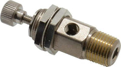 Specialty Mfr - 1/8" M x 10-32 F Mini Needle Valve - 0.1 CV Rate, 150 Max psi, 5-Turn Adjustment - Standard - Top Tool & Supply