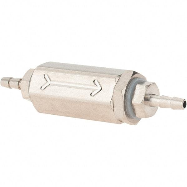 Specialty Mfr - 1/16" Barb x Barb Universal Check Valve - 0.03 CV Rate, 1.5 CFM, 150 Max psi - Top Tool & Supply