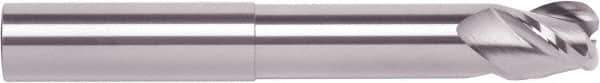 RobbJack - 1", 3 Flute, Single End, Solid Carbide, 0.06" Corner Radius End Mill - 6" OAL, 40° Helix, Right Hand Flute, 1" LOC, Right Hand Cut, 3" Extended Reach - Top Tool & Supply