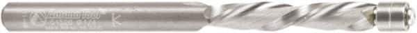 Amana Tool - 1/4" Cut Diam, 1-1/4" Length of Cut, 2 Flute Flush Trim Edge Profile Router Bit - Solid Carbide, 1/4" Shank Diam, 1-1/4" Shank Length, 3-5/16" OAL, Uncoated - Top Tool & Supply