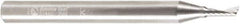 Amana Tool - 3mm Cutting Diam x 0.314" Length of Cut, 1 Flute, Upcut Spiral Router Bit - Uncoated, Right Hand Cut, Solid Carbide, 2-31/64" OAL x 1/4" Shank Diam, 20° Helix Angle - Top Tool & Supply