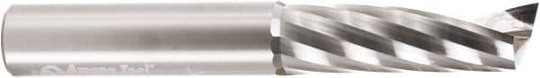 Amana Tool - 1/2" Cutting Diam x 1-5/8" Length of Cut, 1 Flute, Upcut Spiral Router Bit - Uncoated, Right Hand Cut, Solid Carbide, 3-1/2" OAL x 1/2" Shank Diam, 20° Helix Angle - Top Tool & Supply