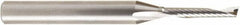 Amana Tool - 1/8" Cutting Diam x 3/4" Length of Cut, 1 Flute, Upcut Spiral Router Bit - Uncoated, Right Hand Cut, Solid Carbide, 2-1/2" OAL x 1/4" Shank Diam, 20° Helix Angle - Top Tool & Supply