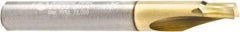 Amana Tool - 1/4" Cutting Diam x 1/4" Length of Cut, 1 Flute, Upcut Spiral Router Bit - Zirconium Coated, Right Hand Cut, Solid Carbide, 2" OAL x 1/4" Shank Diam, 10° Helix Angle - Top Tool & Supply