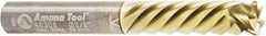 Amana Tool - 3/8" Cutting Diam x 1-1/4" Length of Cut, 6 Flute, Compression Spiral Router Bit - Zirconium Coated, Right Hand Cut, Solid Carbide, 3" OAL x 3/8" Shank Diam, Assorted Router Styles, 30° Helix Angle - Top Tool & Supply