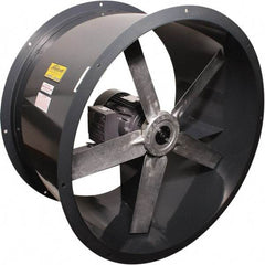 Americraft - 3/4 hp 30" Explosion Proof Direct Drive Tube Axial Duct Fan - 10,440 CFM at 0 Static Pressure, 1,140 RPM, Single Phase - Top Tool & Supply