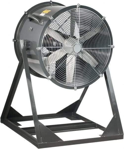 Americraft - 24" Blade, 1 hp, 7,400 CFM, Medium Floor Stand Industrial Circulation Fan - Floor Stand, 115/230 Volts, 1 Speed - Top Tool & Supply