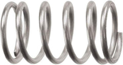 Associated Spring Raymond - 31.12mm OD, 3.18mm Wire, 3-1/2" Free Length, Compression Spring - 25.82 Lb Spring Rating, 172.49 N Max Work Load, Stainless Steel - Top Tool & Supply